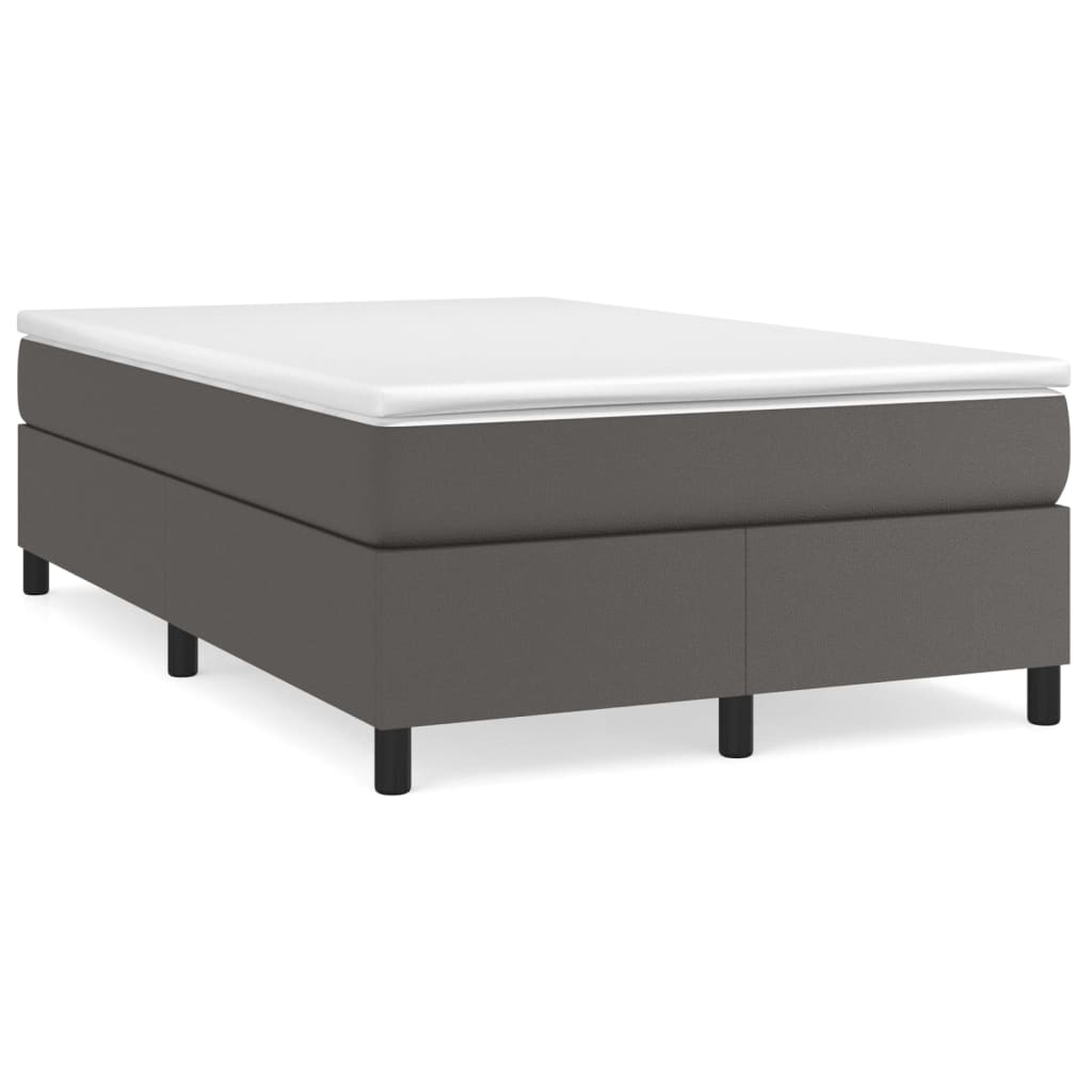 Struttura Letto a Rete a Molle Grigio 120x200 cm in Similpelle