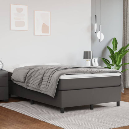 Struttura Letto a Rete a Molle Grigio 120x200 cm in Similpelle