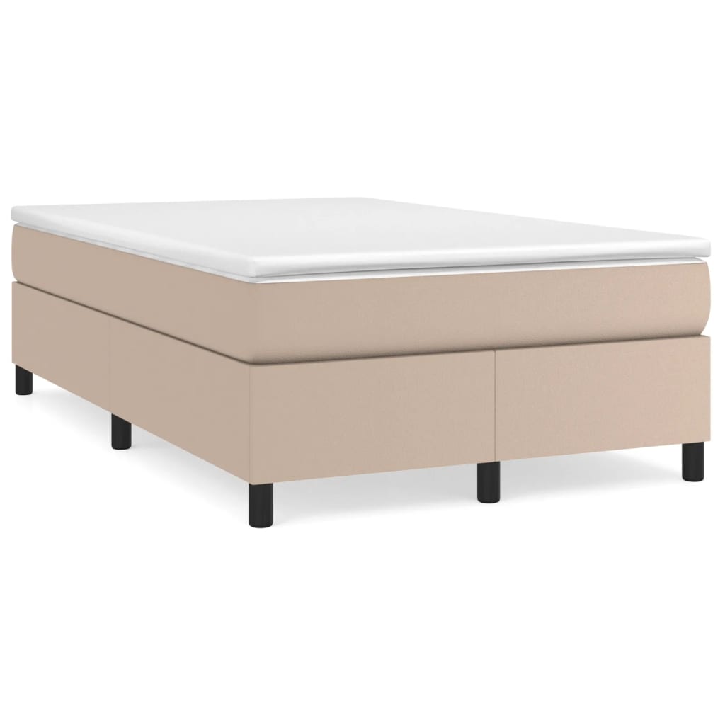 Struttura Letto a Rete a Molle Cappuccino 120x200 cm in Similpelle