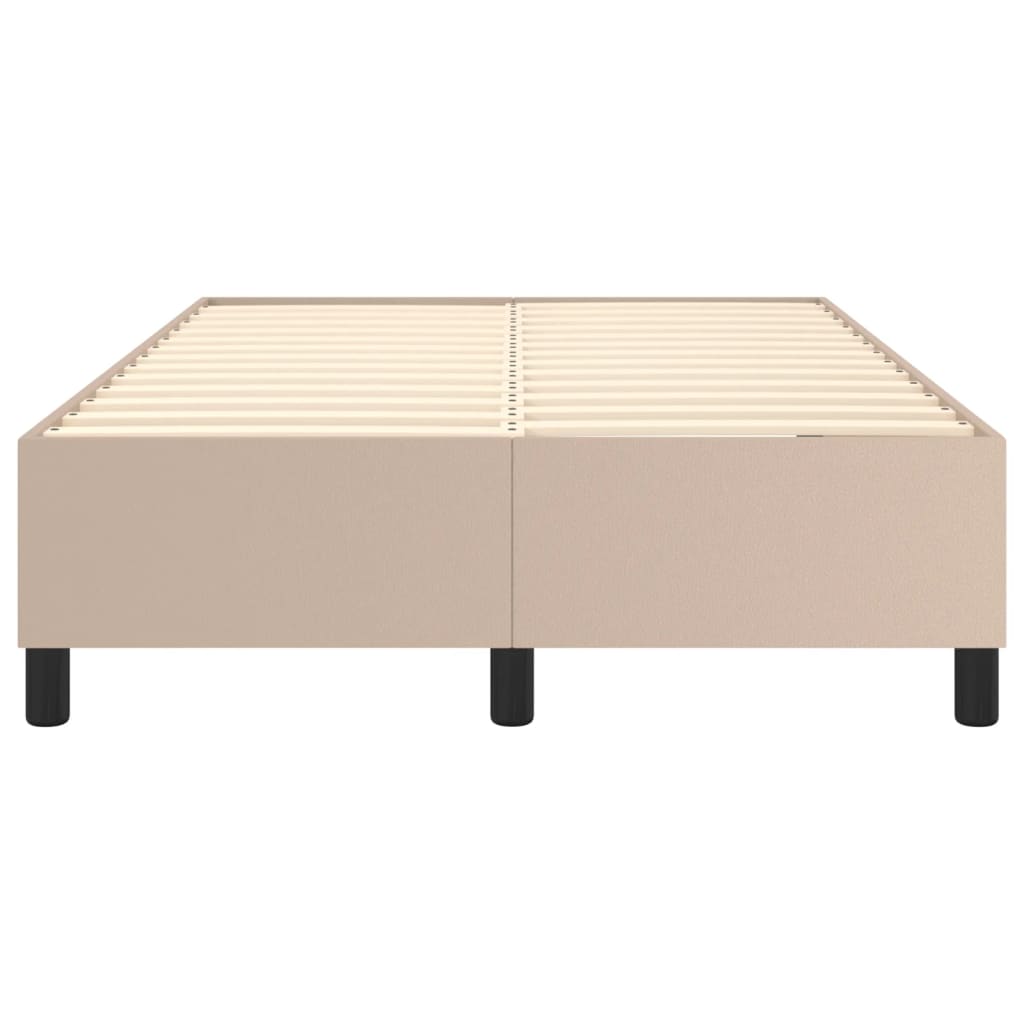 Struttura Letto a Rete a Molle Cappuccino 120x200 cm in Similpelle