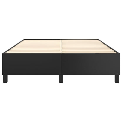 Struttura Letto a Rete a Molle Nero 140x190 cm in Similpelle