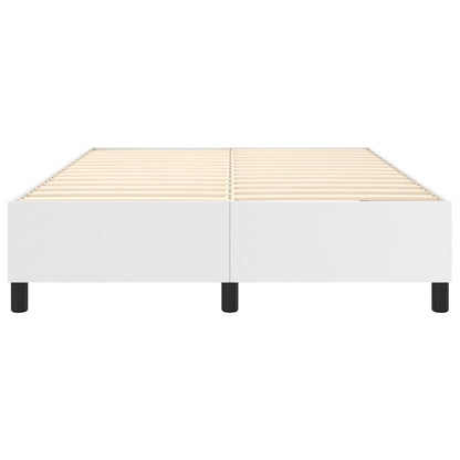 Struttura Letto a Rete a Molle Bianco 140x190 cm in Similpelle