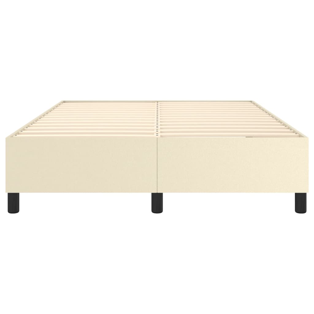 Struttura Letto a Rete a Molle Crema 140x190 cm in Similpelle