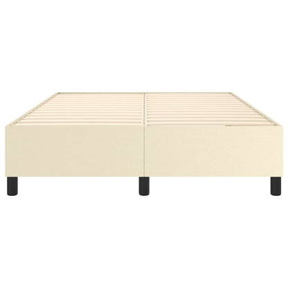 Struttura Letto a Rete a Molle Crema 140x190 cm in Similpelle