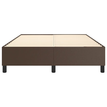 Struttura Letto a Rete a Molle Marrone 140x190 cm in Similpelle