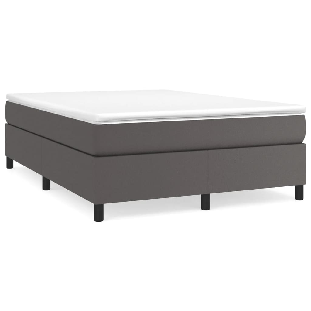 Struttura Letto a Rete a Molle Grigio 140x190 cm in Similpelle