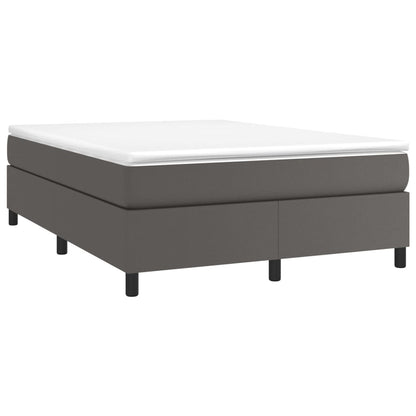 Struttura Letto a Rete a Molle Grigio 140x190 cm in Similpelle