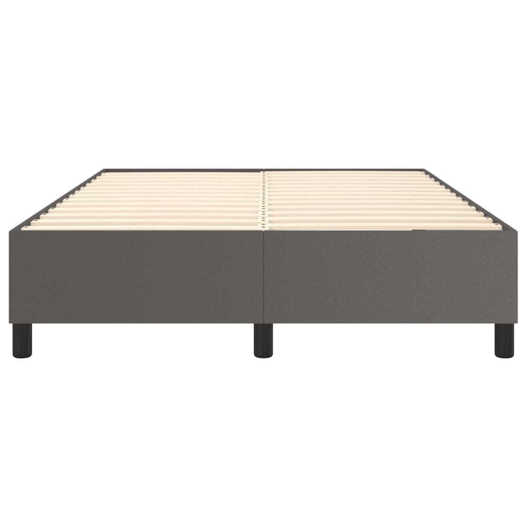 Struttura Letto a Rete a Molle Grigio 140x190 cm in Similpelle