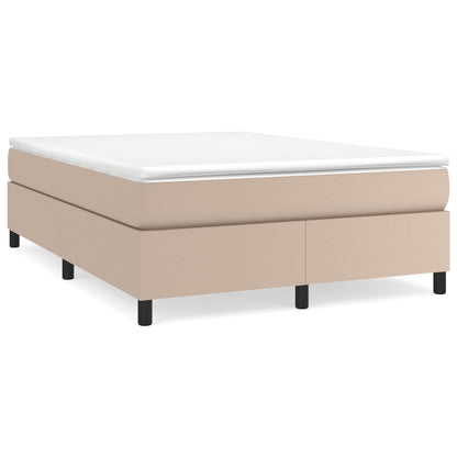 Struttura Letto a Rete a Molle Cappuccino 140x190 cm in Similpelle