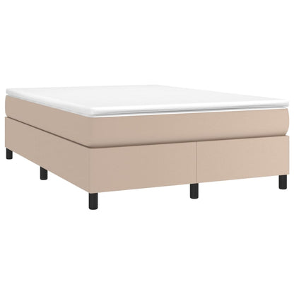 Struttura Letto a Rete a Molle Cappuccino 140x190 cm in Similpelle