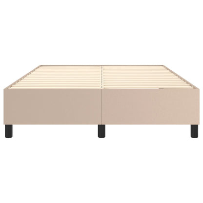 Struttura Letto a Rete a Molle Cappuccino 140x190 cm in Similpelle
