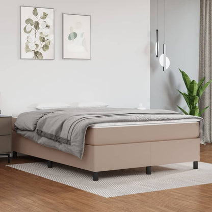 Struttura Letto a Rete a Molle Cappuccino 140x190 cm in Similpelle