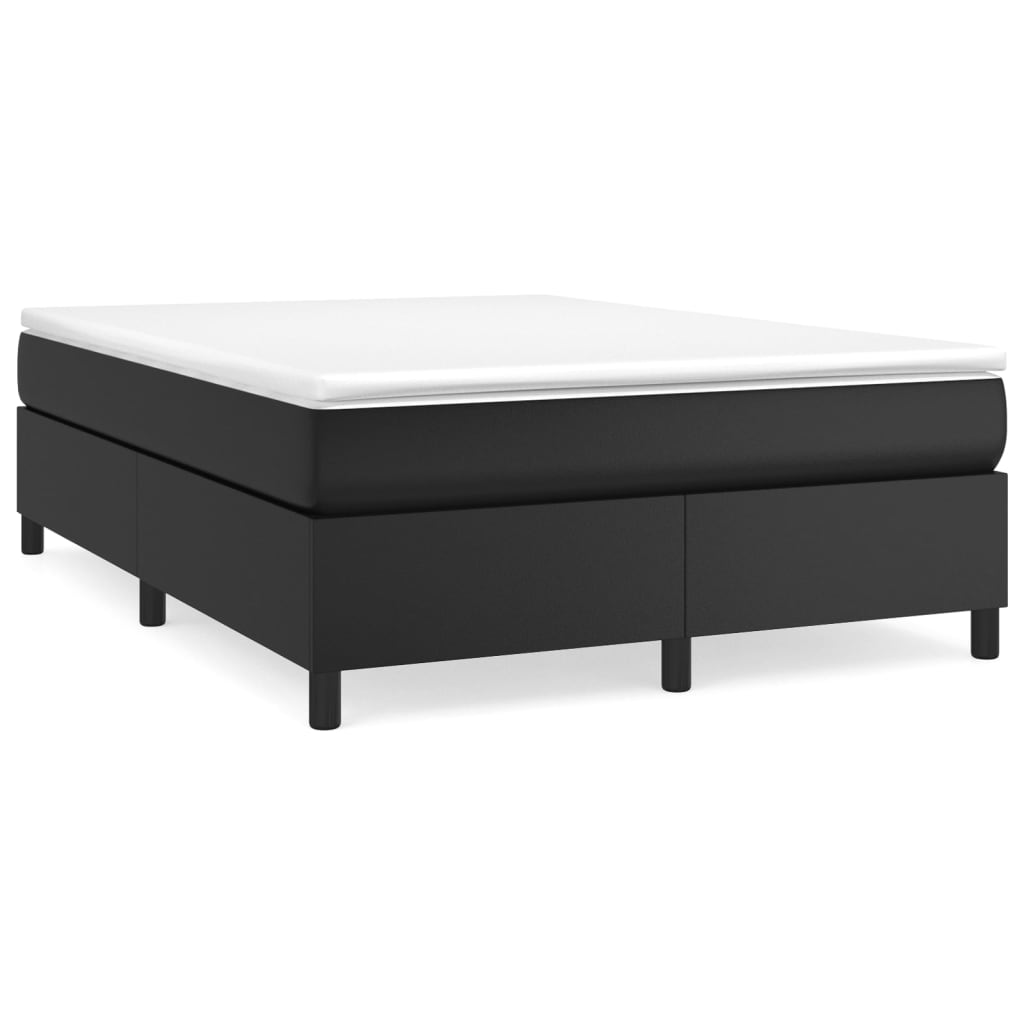 Struttura Letto a Rete a Molle Nero 140x200 cm in Similpelle