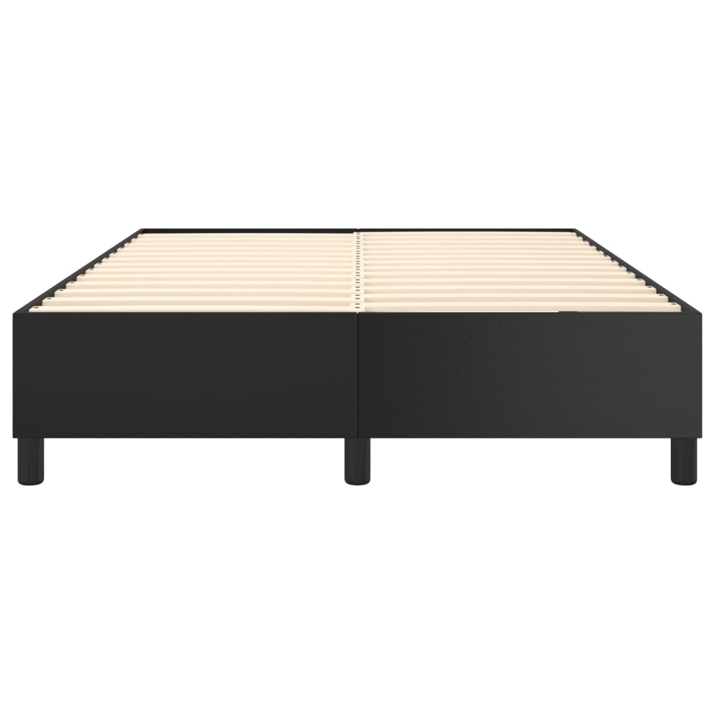 Struttura Letto a Rete a Molle Nero 140x200 cm in Similpelle