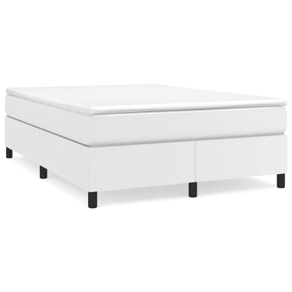 Struttura Letto a Rete a Molle Bianco 140x200 cm in Similpelle