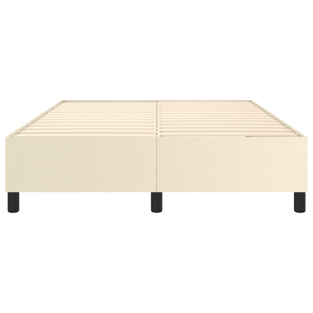 Struttura Letto a Rete a Molle Crema 140x200 cm in Similpelle