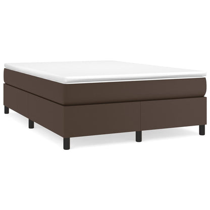 Struttura Letto a Rete a Molle Marrone 140x200 cm in Similpelle