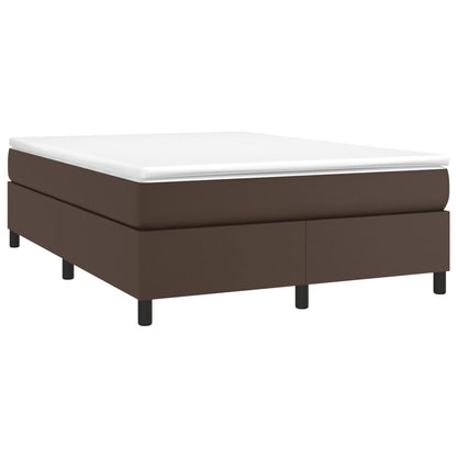 Struttura Letto a Rete a Molle Marrone 140x200 cm in Similpelle