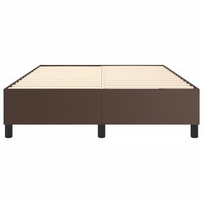 Struttura Letto a Rete a Molle Marrone 140x200 cm in Similpelle