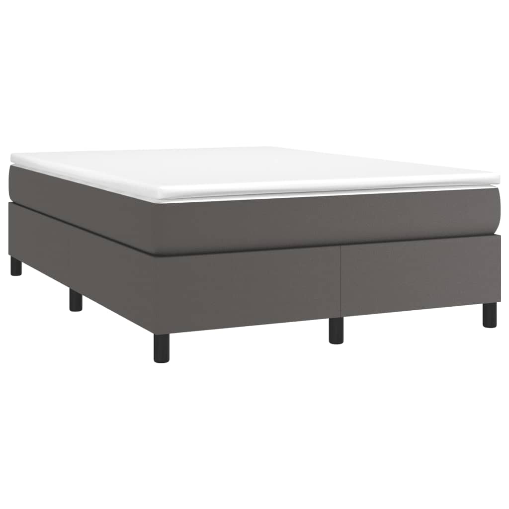 Struttura Letto a Rete a Molle Grigio 140x200 cm in Similpelle