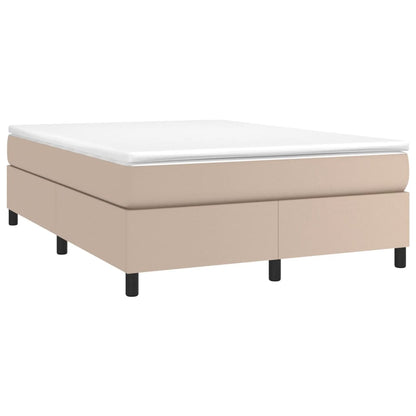 Struttura Letto a Rete a Molle Cappuccino 140x200 cm in Similpelle