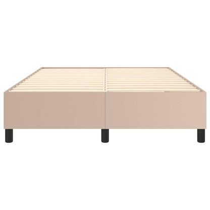 Struttura Letto a Rete a Molle Cappuccino 140x200 cm in Similpelle