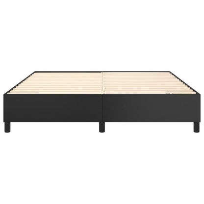 Struttura Letto a Rete a Molle Nero 160x200 cm in Similpelle