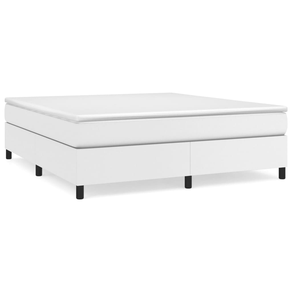 Struttura Letto a Rete a Molle Bianco 160x200 cm in Similpelle
