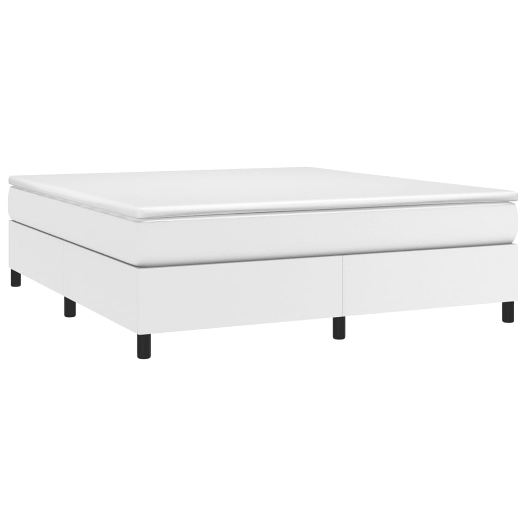 Struttura Letto a Rete a Molle Bianco 160x200 cm in Similpelle