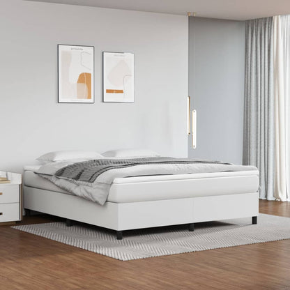 Struttura Letto a Rete a Molle Bianco 160x200 cm in Similpelle