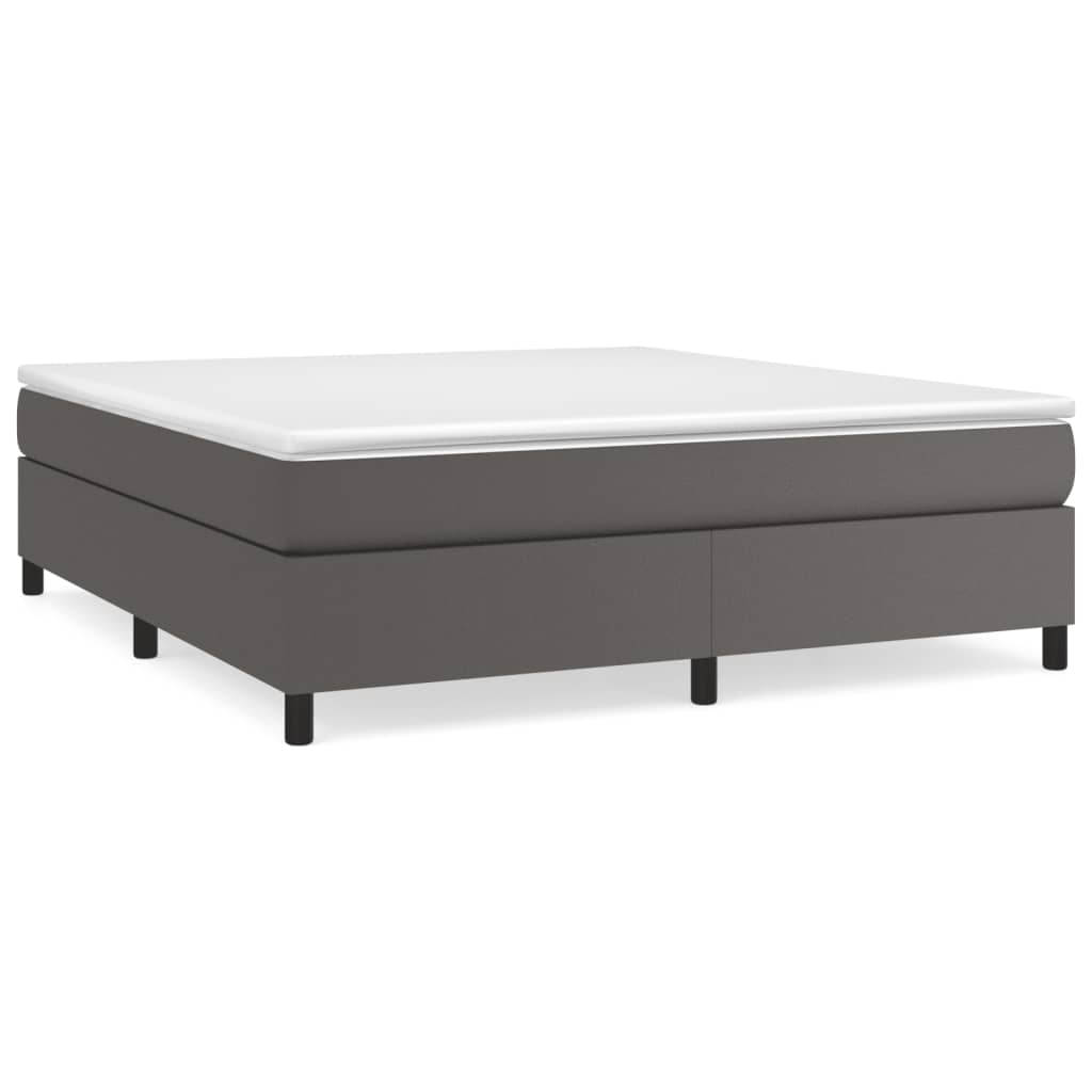 Struttura Letto a Rete a Molle Grigio 160x200 cm in Similpelle
