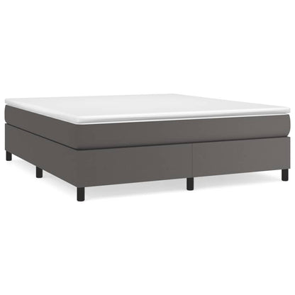 Struttura Letto a Rete a Molle Grigio 160x200 cm in Similpelle