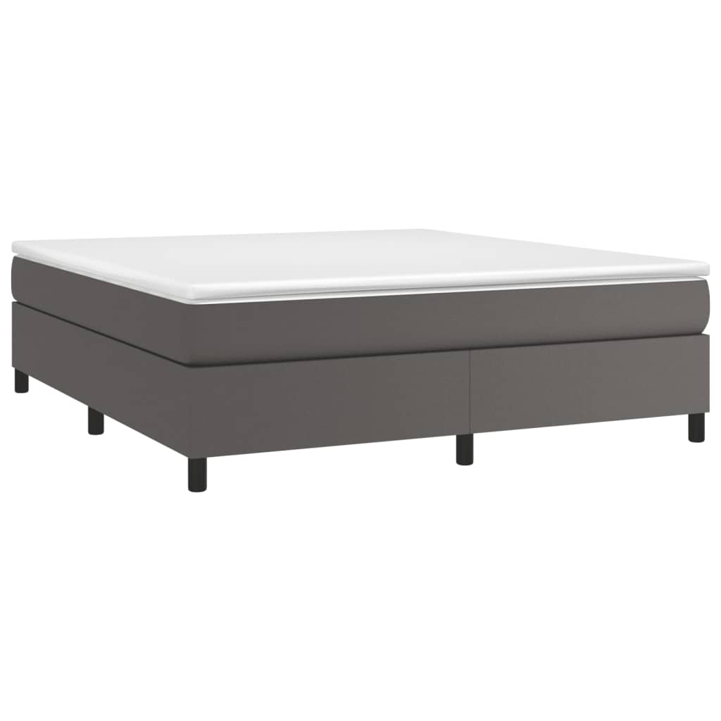 Struttura Letto a Rete a Molle Grigio 160x200 cm in Similpelle