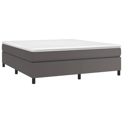 Struttura Letto a Rete a Molle Grigio 160x200 cm in Similpelle