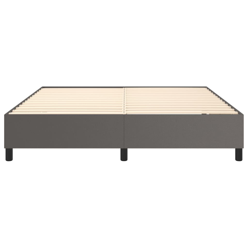 Struttura Letto a Rete a Molle Grigio 160x200 cm in Similpelle