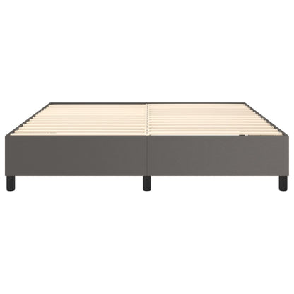 Struttura Letto a Rete a Molle Grigio 160x200 cm in Similpelle