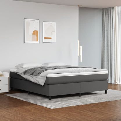 Struttura Letto a Rete a Molle Grigio 160x200 cm in Similpelle