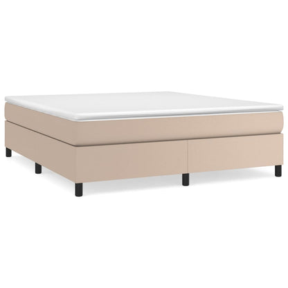 Struttura Letto a Rete a Molle Cappuccino 160x200 cm in Similpelle