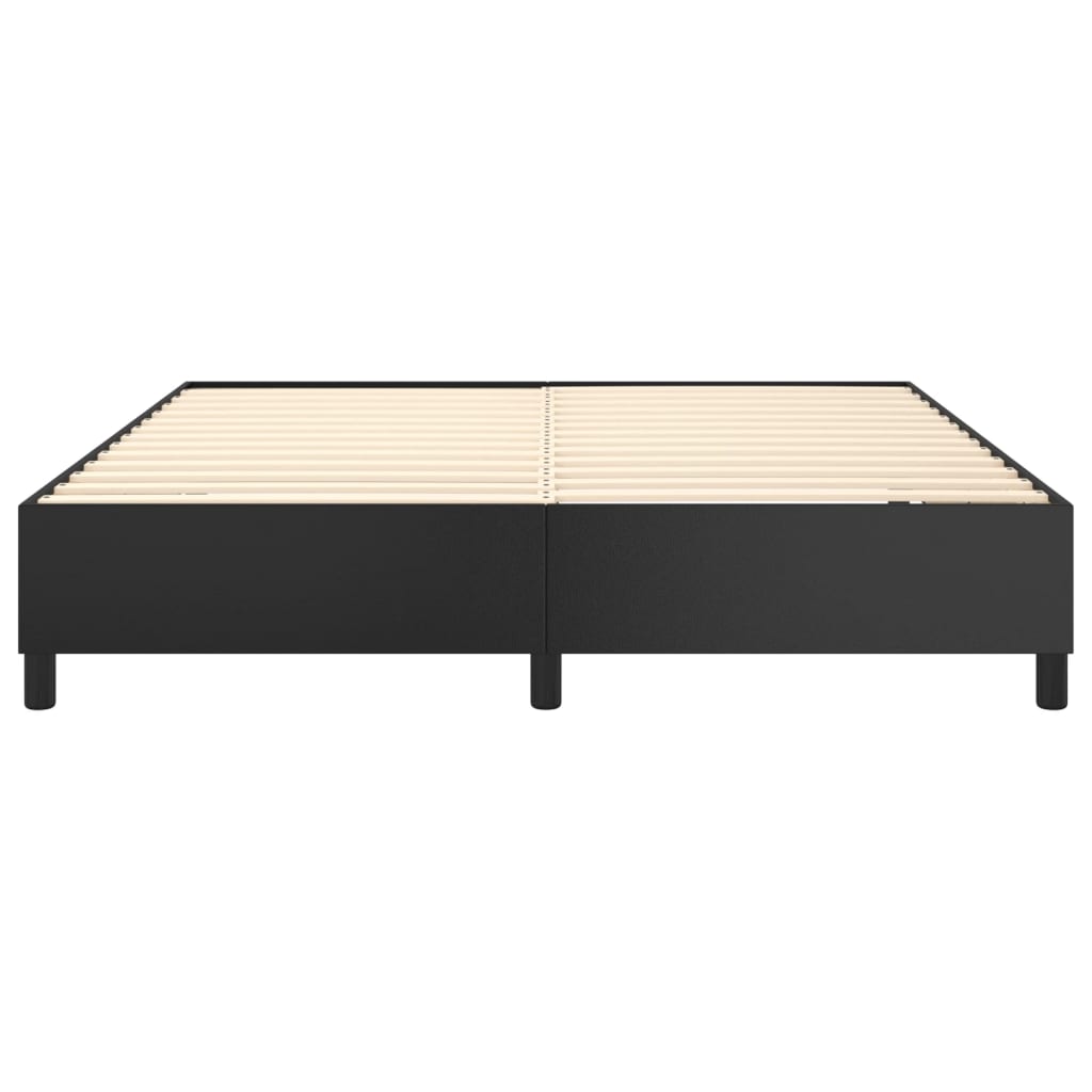 Struttura Letto a Rete a Molle Nero 180x200 cm in Similpelle
