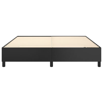 Struttura Letto a Rete a Molle Nero 180x200 cm in Similpelle