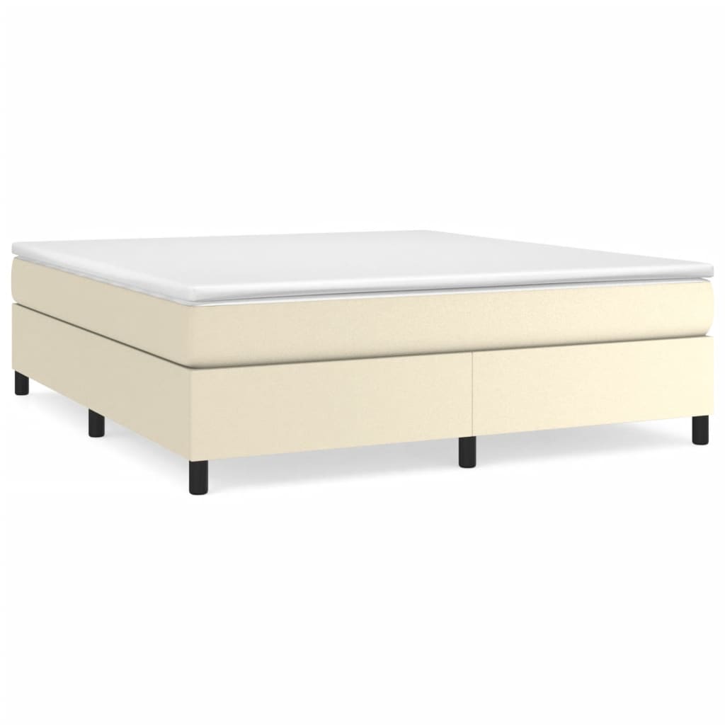 Struttura Letto a Rete a Molle Crema 180x200 cm in Similpelle
