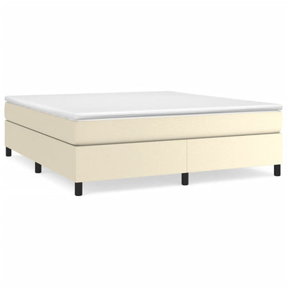 Struttura Letto a Rete a Molle Crema 180x200 cm in Similpelle