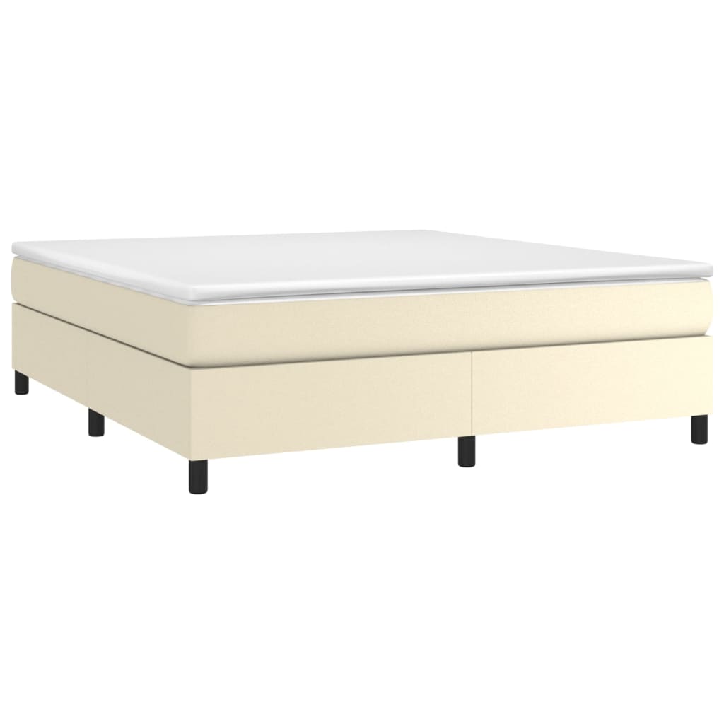 Struttura Letto a Rete a Molle Crema 180x200 cm in Similpelle