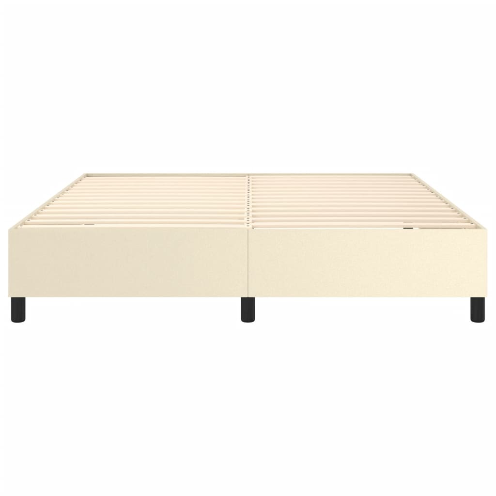 Struttura Letto a Rete a Molle Crema 180x200 cm in Similpelle