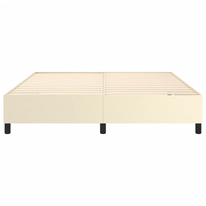 Struttura Letto a Rete a Molle Crema 180x200 cm in Similpelle