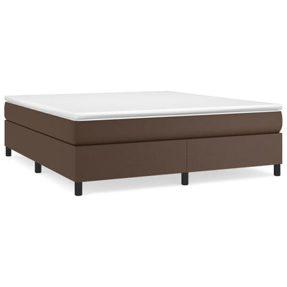 Struttura Letto a Rete a Molle Marrone 180x200 cm in Similpelle