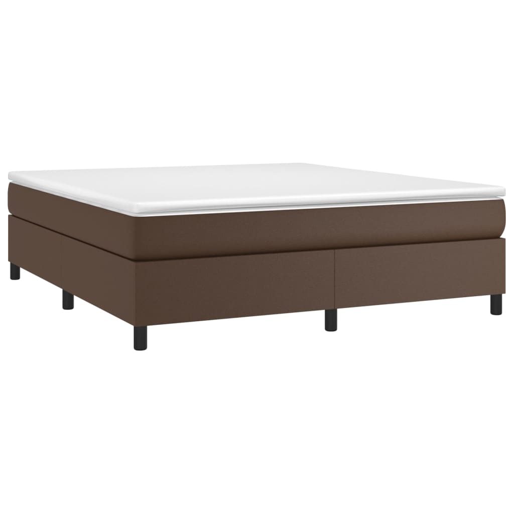 Struttura Letto a Rete a Molle Marrone 180x200 cm in Similpelle