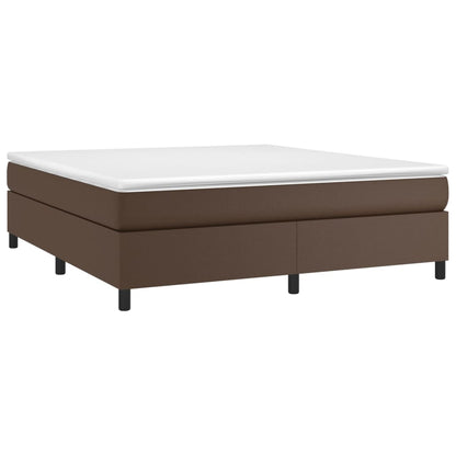 Struttura Letto a Rete a Molle Marrone 180x200 cm in Similpelle