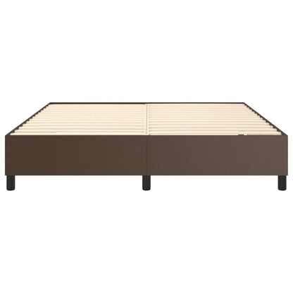 Struttura Letto a Rete a Molle Marrone 180x200 cm in Similpelle