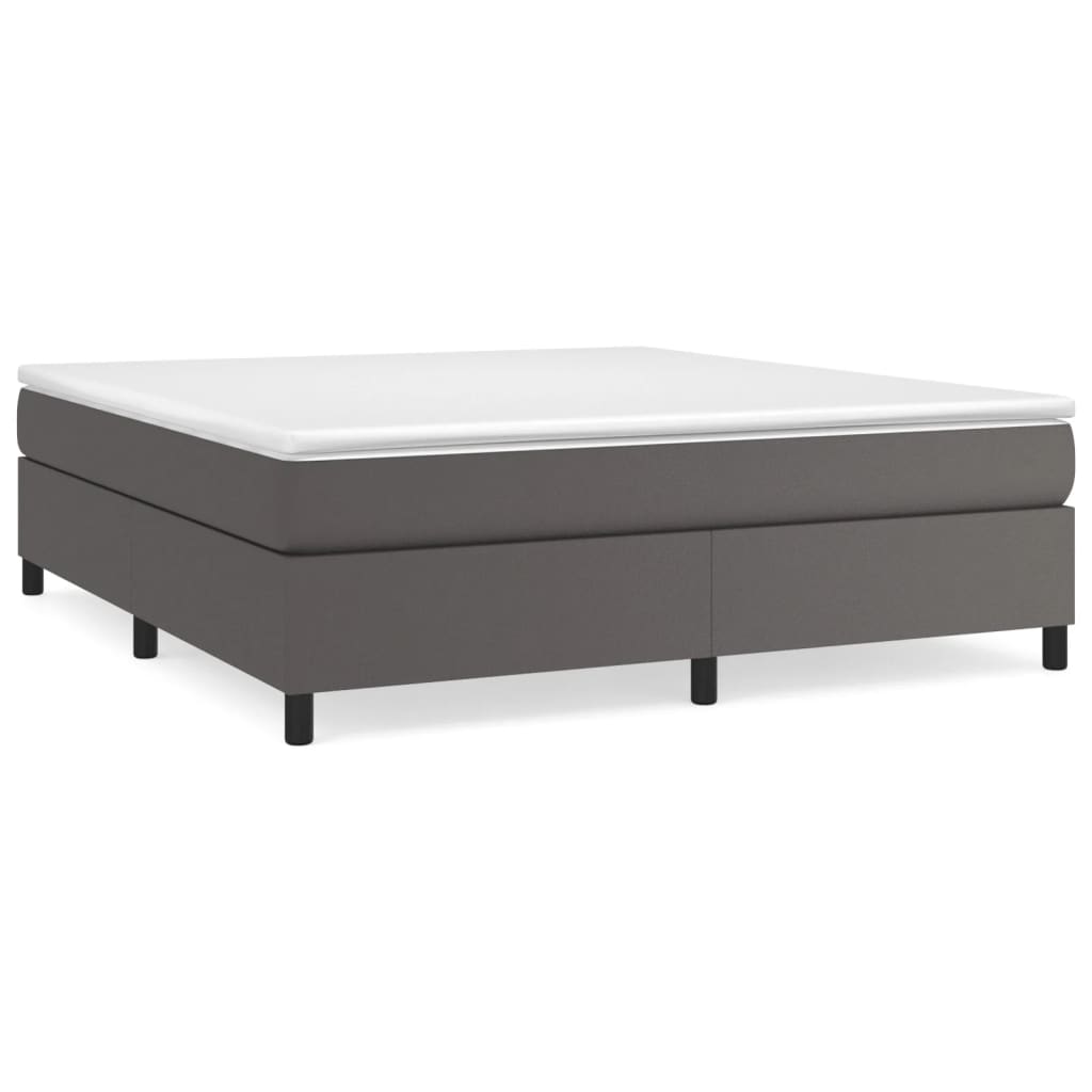 Struttura Letto a Rete a Molle Grigio 180x200 cm in Similpelle